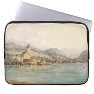 Housse Pour Ordinateur Portable Vue de St. Wolfgang sur le lac Wolfgang Carl Lafit
