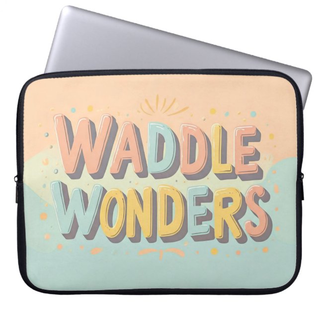 Housse Pour Ordinateur Portable Waddle Wonders (Devant)