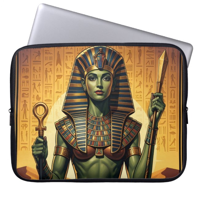 Housse Pour Ordinateur Portable Wadjet – Egyptian Cobra Goddess´4 (Devant)
