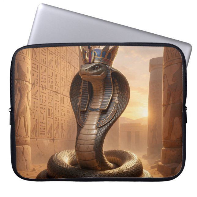 Housse Pour Ordinateur Portable Wadjet – Egyptian Cobra Goddess´5 (Devant)