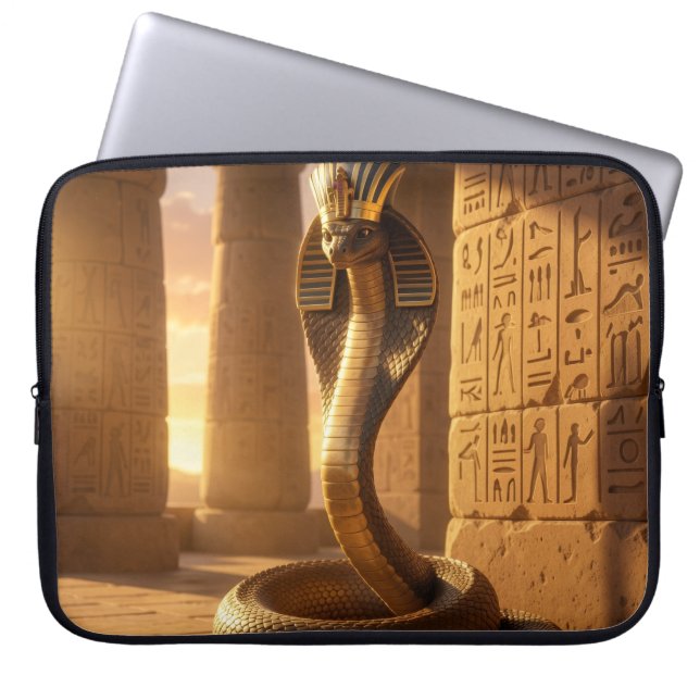 Housse Pour Ordinateur Portable Wadjet – Egyptian Cobra Goddess´6 (Devant)