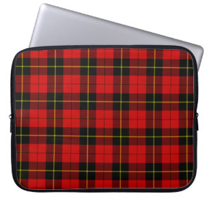 Housse Pour Ordinateur Portable Wallace tartan rouge noir plaid