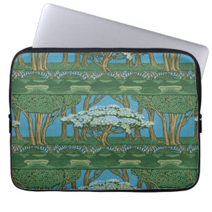 Housse Pour Ordinateur Portable Walter Crane Papier peint vintage forêt de mai arb