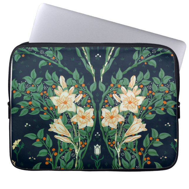 Housse Pour Ordinateur Portable Walter Crane White Lily-Blue Back (Devant)