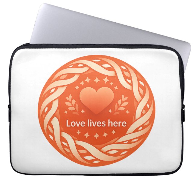 Housse Pour Ordinateur Portable Warm Home Love Design (Devant)