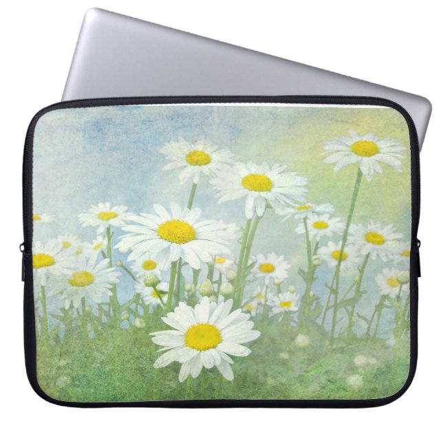 Housse Pour Ordinateur Portable Watercolor Daisy Garden (Devant)
