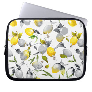 Housse Pour Ordinateur Portable Watercolor lemons 14