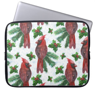 Housse Pour Ordinateur Portable watercolor Red Cardinal Bird
