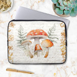 Housse Pour Ordinateur Portable Whimsical Forest Champhroom Lettre Vintage Découpa<br><div class="desc">Elevez votre technologie avec notre mannequin Vintage de champignons de la forêt lunaire ! Portez votre appareil dans le style et le charme.</div>
