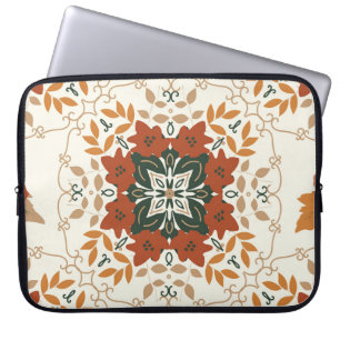 Housse Pour Ordinateur Portable Whispers d'automne : Blend géométrique floral