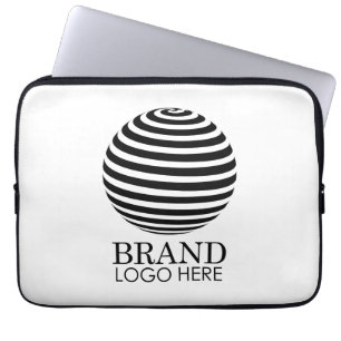 Housse Pour Ordinateur Portable White Custom Business Logo Entreprise