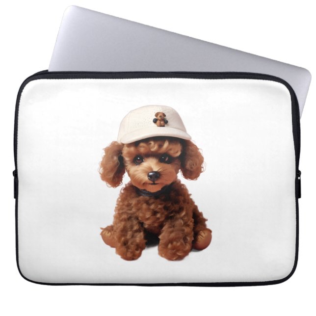 Housse Pour Ordinateur Portable White Teacup Poodle Folder (Devant)