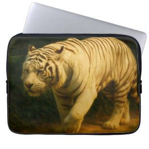 Housse Pour Ordinateur Portable White Tiger Majesty - Stylisé Art de la faune