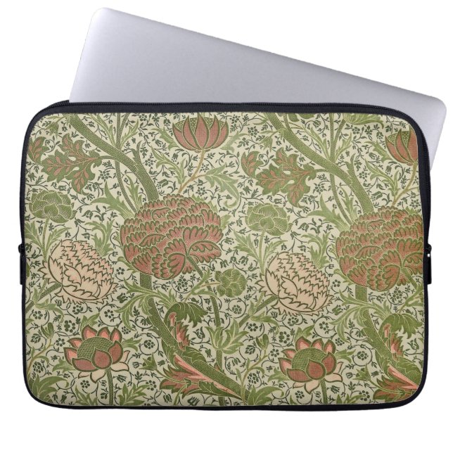 Housse Pour Ordinateur Portable William Morris Cray Fleur de Sauge Floral Botaniqu (Devant)