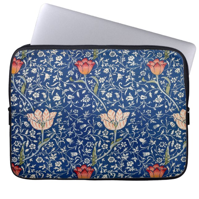 Housse Pour Ordinateur Portable William Morris Medway Floral bleu (Devant)