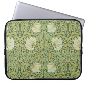 Housse Pour Ordinateur Portable William Morris Pimpernel Fond d'écran bleu Floral