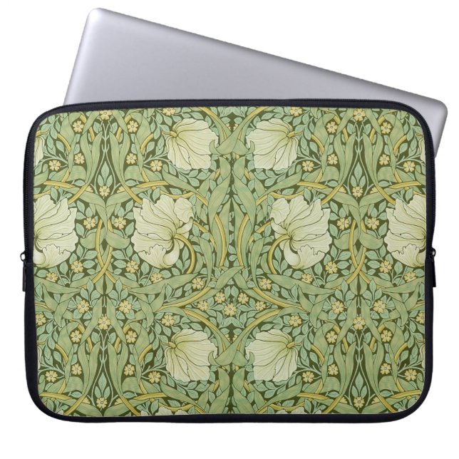 Housse Pour Ordinateur Portable William Morris Pimpernel Fond d'écran bleu Floral (Devant)