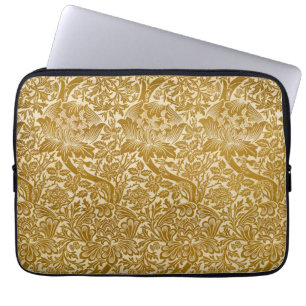 Housse Pour Ordinateur Portable William Morris Rose & chardon Floral Golden