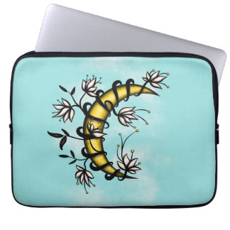 Housse Pour Ordinateur Portable Witchy lune boho wicca floral