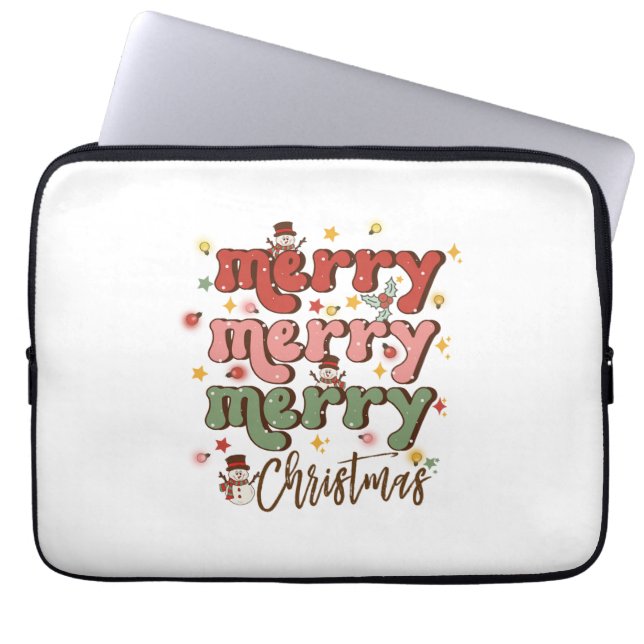 Housse Pour Ordinateur Portable Xmas Gift Merry Merry Christmas (Devant)