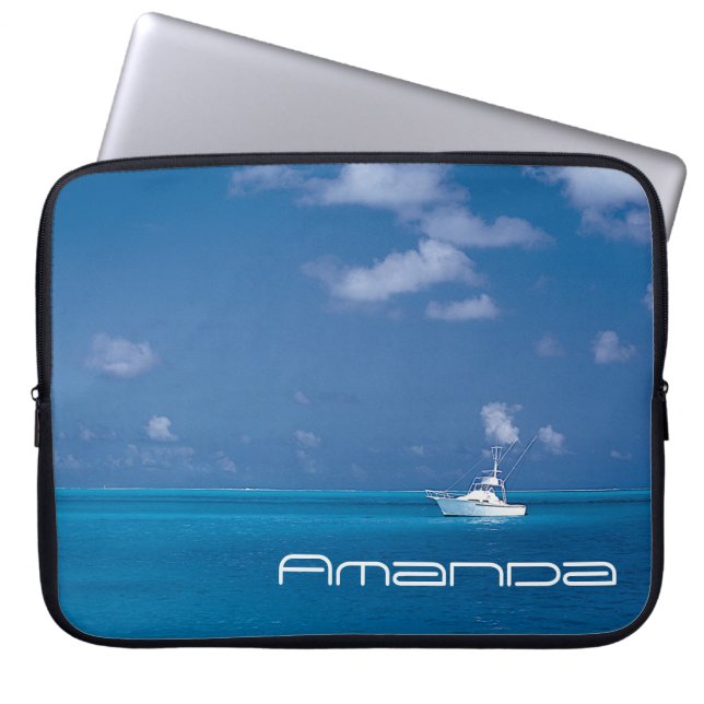 Housse Pour Ordinateur Portable Yachting dans le bleu (Devant)