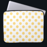 Housse Pour Ordinateur Portable Yellow polkadots<br><div class="desc">Yellow polkadots on white background</div>