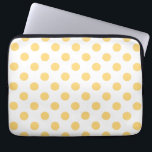 Housse Pour Ordinateur Portable Yellow polkadots<br><div class="desc">Yellow polkadots on white background</div>