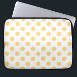 Housse Pour Ordinateur Portable Yellow polkadots<br><div class="desc">Yellow polkadots on white background</div>