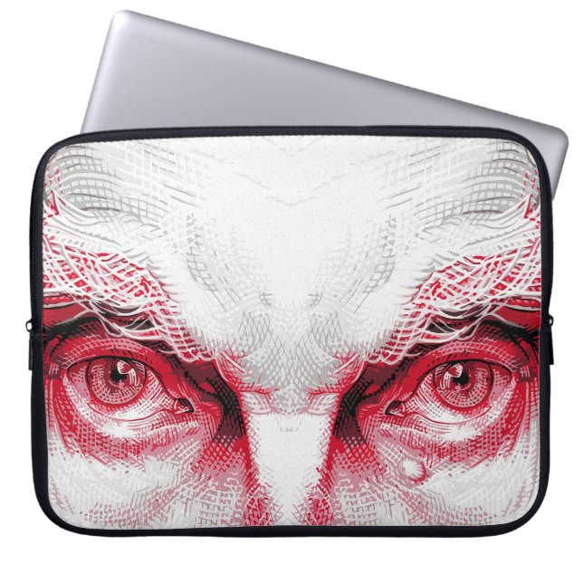 Housse Pour Ordinateur Portable Yeux de l'ancien mal – Alerte rouge (Devant)