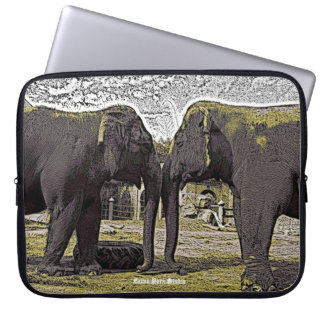 Housse Pour Ordinateur Portable Yeux éléphants