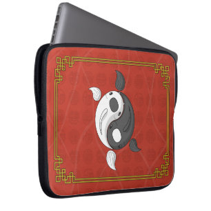 Housse Pour Ordinateur Portable Yin et Yang le tamis de l'ordinateur portable Koi