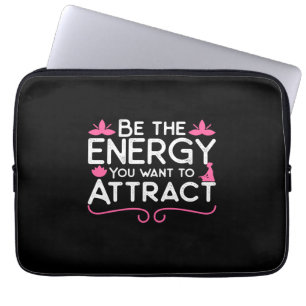 Housse Pour Ordinateur Portable Yoga Lover Soyez L'Énergie Que Vous Voulez Attir