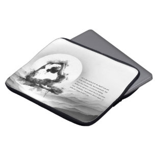 Housse Pour Ordinateur Portable Yoga Reiki à une jambe King Pigeon Pose Aquarelle