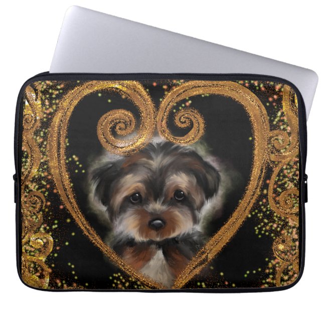 Housse Pour Ordinateur Portable Yorkie Poo (Devant)