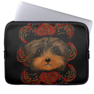 HOUSSE POUR ORDINATEUR PORTABLE YORKIE POO