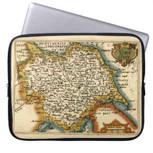 Housse Pour Ordinateur Portable Yorkshire Comté Angleterre Ancien Atlas Antiquaire