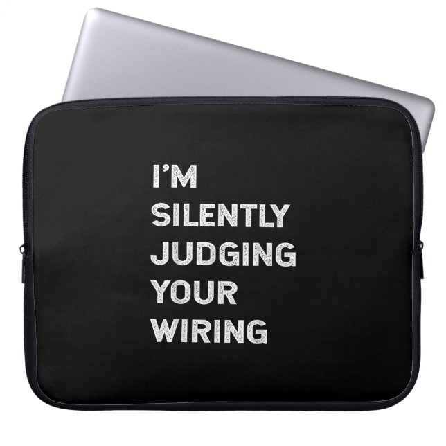Housse Pour Ordinateur Portable Your Wiring Funny Electrician (Devant)