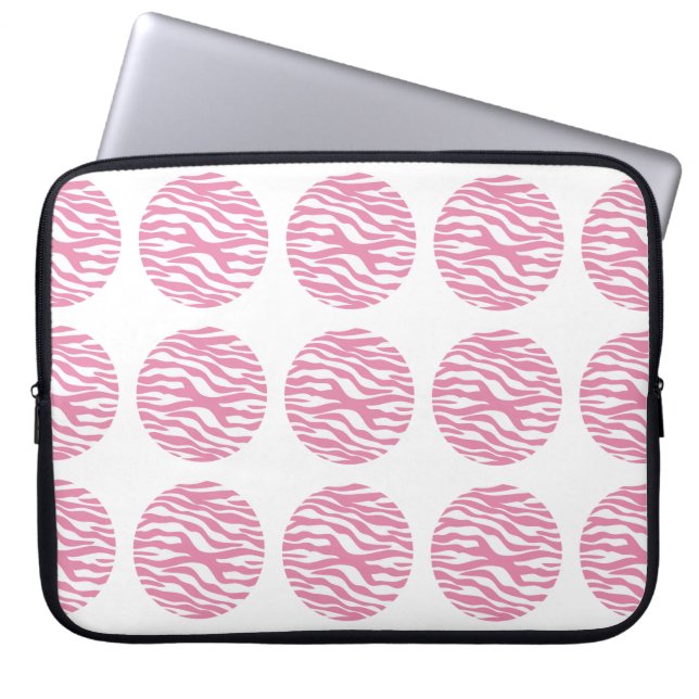 Housse Pour Ordinateur Portable Zebra Print Pois Electronique Sleeve (Devant)