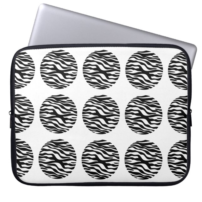 Housse Pour Ordinateur Portable Zebra Print Pois Electronique Sleeve (Devant)