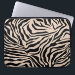 Housse Pour Ordinateur Portable Zebra Stripes Cream Beige Black Wild Animal Prince<br><div class="desc">Zebra Print - cream beige and black pattern - wild animal print.</div>