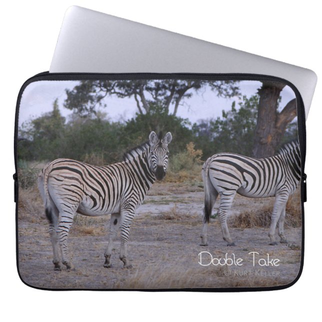 Housse Pour Ordinateur Portable Zebra Twins Double Take Photo (Devant)