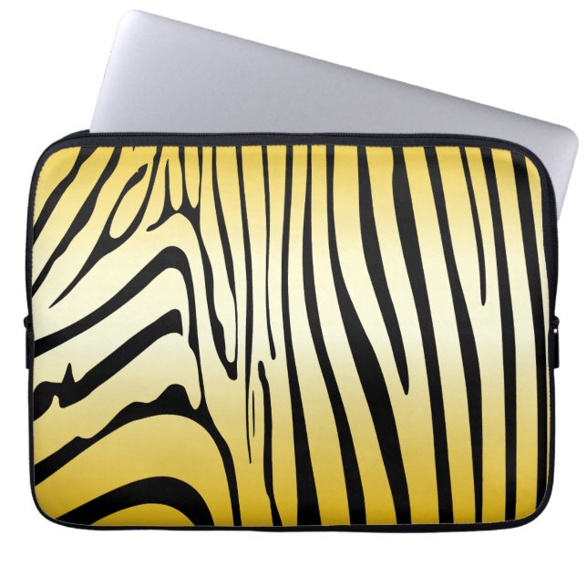 Housse Pour Ordinateur Portable Zesty Zebra Yellow (Devant)