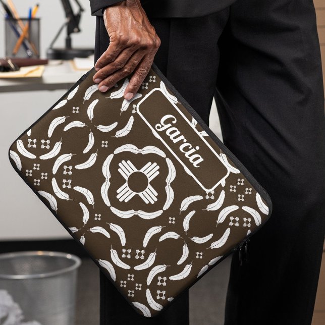 Housse Pour Ordinateur Portable Zia Symbol and Feather Design Southwestern  (Créateur téléchargé)