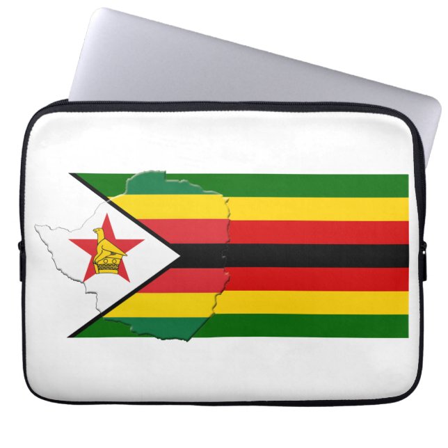 Housse Pour Ordinateur Portable ZIMBABWE Drapeau Carte Ordinateur Patriotique (Devant)