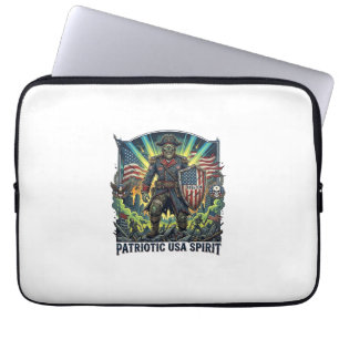 Housse Pour Ordinateur Portable Zombie Patriote Général Zombie Apocalypse Patrioti