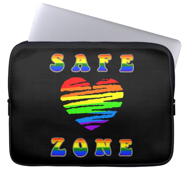 Housse Pour Ordinateur Portable Zone sécurisée LGBTQ+ (Devant)