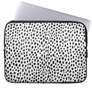 Housse Pour Ordinateur Portable Zones dalmatiennes (noir/blanc)
