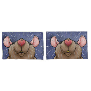 Housses de coussin cœur de rat