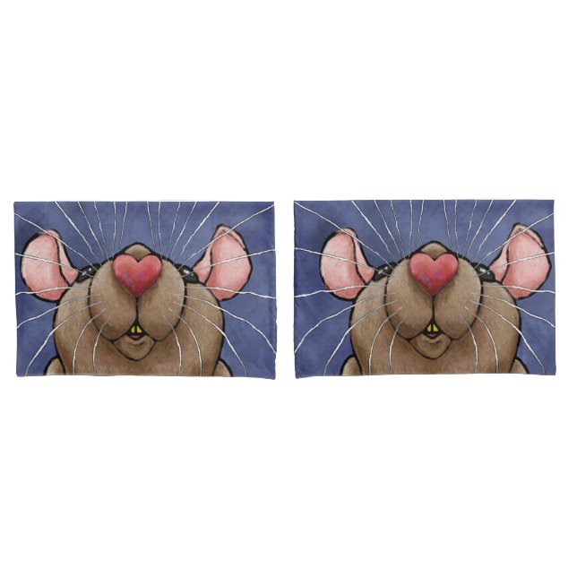 Housses de coussin cœur de rat (devant-Set)