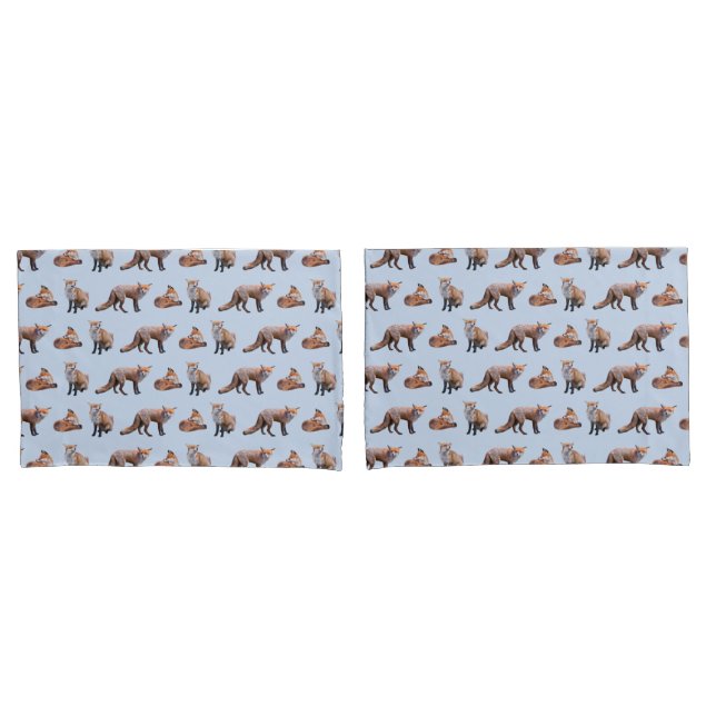 Housses de coussin Red Fox Frenzy (Bleu clair/Bleu (devant-Set)